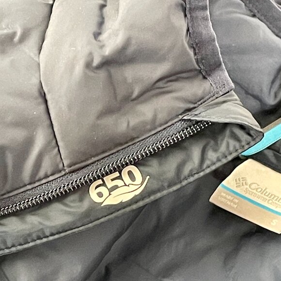 Men's Columbia Lake 22 Lightweight 650 Down Puffer Jacket, Navy Blue, Size S - Picture 7 of 9